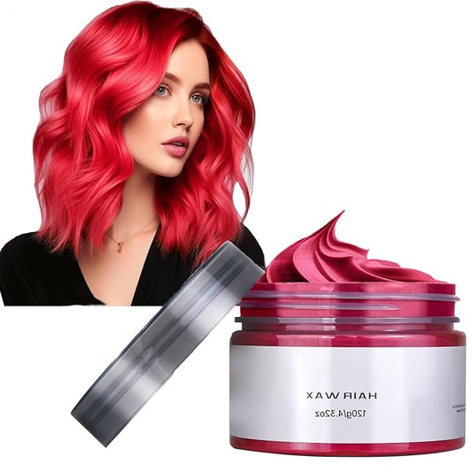 Red Hair Dye - Temporary Hair Color Chalk for Kids, Hair Wax Color for girls age 4 5 6 7 8 9-12+ Birthday Party Cosplay DIY Independence Day Halloween Christmas