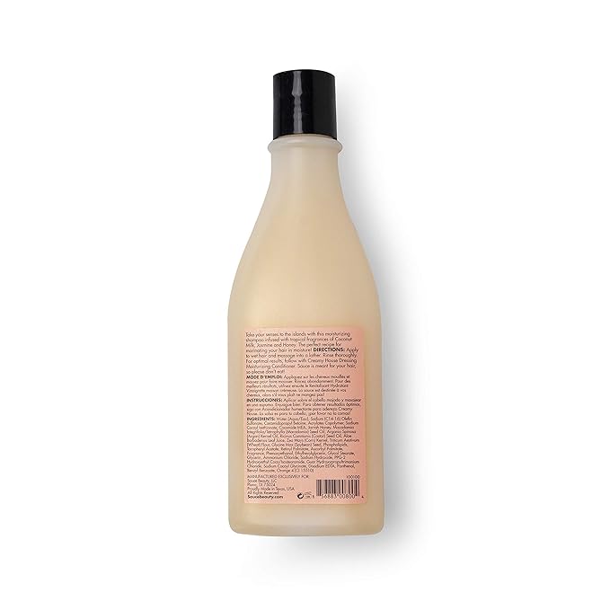 SAUCE BEAUTY Shampoo, Island Marinade Moisturizing Shampoo (10 Fl Oz) Anti Frizz Jamaican Black Castor Oil for Fine, Frizzy, Dry & Damaged Hair, Improves Hair Shine, Sulfate & Paraben-Free