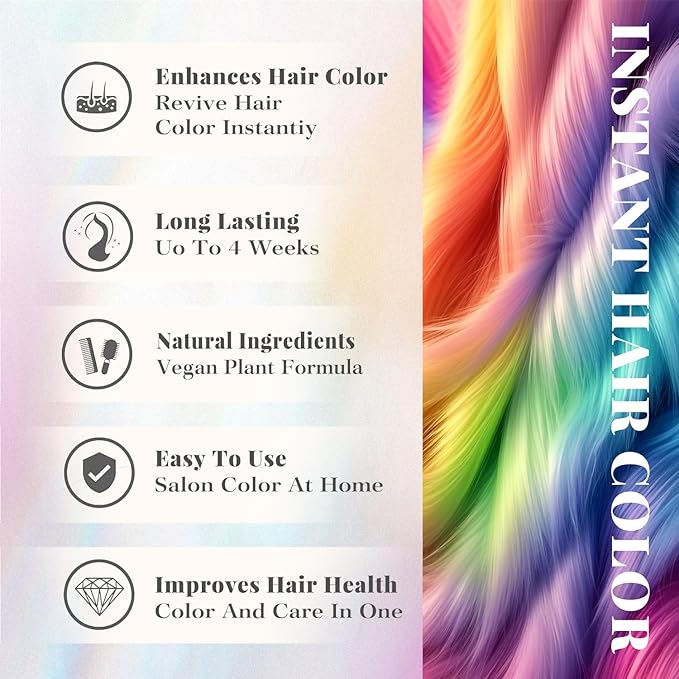 Vegan Semi Permanent Hair Color Mask - 10.15OZ Color Depositing Conditioner for Color-Treated Hair - Ammonia, Paraben, Sulfate & Cruelty-Free - Enhances & Tones Hair - Plant-Based (RED)