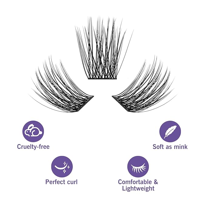 Fluffy Lash Clusters, 156 Lightweight Clusters Individual lashes, 8-16mm Individual Lashes DIY Cluster Lashes Extension Soft Comfortable False Eyelashes (Volume-Mixed)