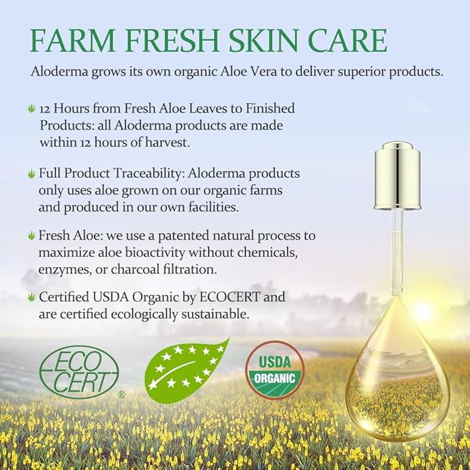 Aloderma Brightening Eye Cream with Organic Aloe Vera - Hydrating Effect for Dark Circles & Puffiness with Caffeine & Sage Oil - Day & Night Eye Care Cream for Puffy Eyes & Fine Lines, 25g/0.9oz