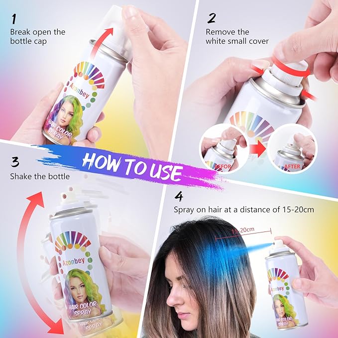 Kids Natural Hair Styling Spray, Pomades and Temporary 1-Day Washable Hair Color Gel Cream in Green