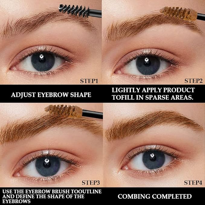 Kaely 2Pcs Thickening Brow Mascara,Tinted Eyebrow Gel Waterproof,Eyebrow Color Makeup,Brow Fast Sculpt,Vegan,Cruelty Free,maquillaje gel para cejas a prueba de agua,03 Auburn