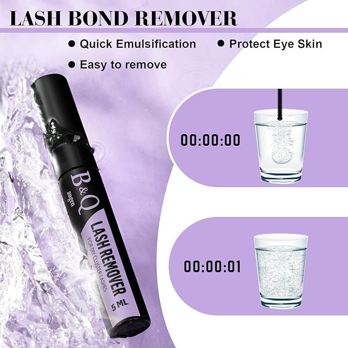 B&Q Lash Clusters Kit 280PCS Eyelash Clusters Kit,30D 50D D 9-16MIX Individual Lash Comfortable Eyelash Extension Set, Classic Look with Bond and Seal Waterproof, Remover DIY at Home(Set,30D50D)