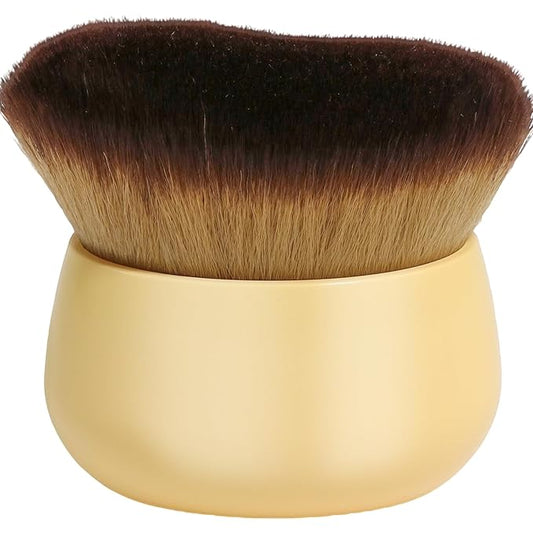 Makeup Blend & Blur Extra Large Body Brush for Self Tanner,Leg Makeup & Bronzer Self Tan Applicator, Powder, Foundation, Blusher, Bronzer，Massager for Face Gift box (Beige)