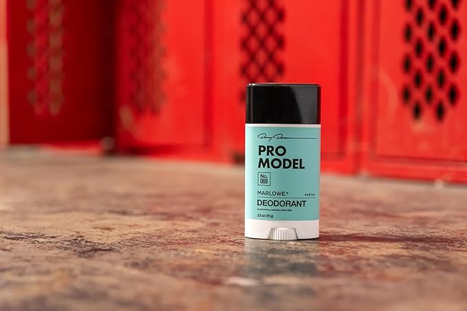MARLOWE. No. 069 Pro Model Deodorant Stick 2.5 oz, Formulated with No Aluminum or Baking Soda, Underarm & Body Deodorant, Santal Scent