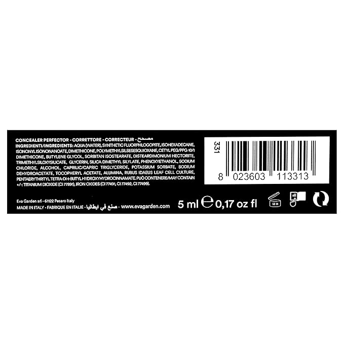 EVAGARDEN Perfector Concealer - Multi-Purpose Product with Moisturizing Properties - Touches Up, Defines, Enhances and Sculpts - Light and Creamy Texture with Rich Color - 331 Beige - 0.16 oz