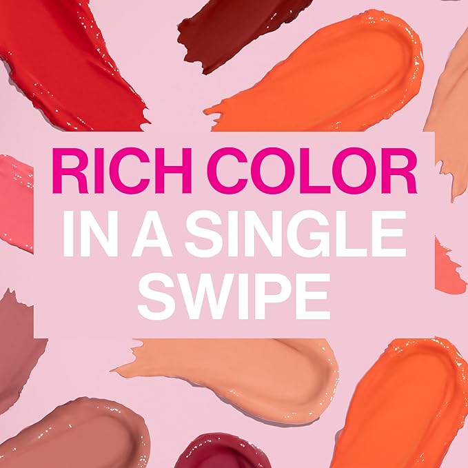 wet n wild Mega Last High-Shine Lipstick Lip Color, Infused with Seed Oils For a Nourishing High-Shine, Buildable & Blendable Creamy Color, Cruelty-Free & Vegan - Raining Rubies