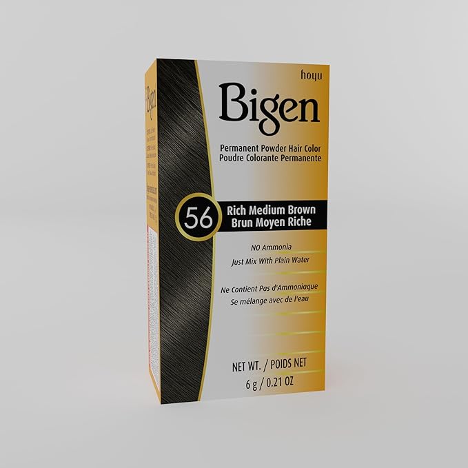 #56 Rich Medium Brown Bigen Permanent Powder - 6 Pack