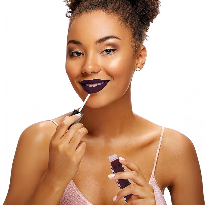 Sacha Cosmetics Intense Matte Lip Velvet Liquid Lipstick, Long-Lasting Velvet Matte Finish, 0.2 fl oz F is for Fabulous