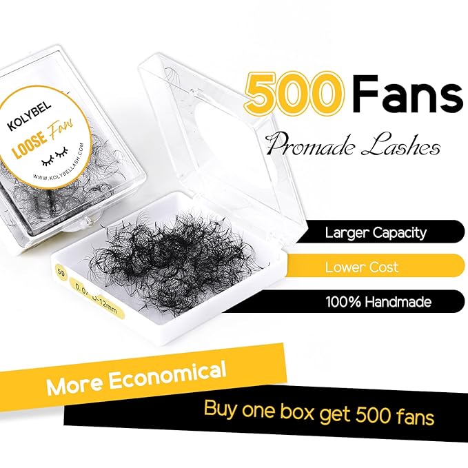 500 Premade Lash Fans 5D 0.07 C Curl 15mm Single Length Eyelash Extension Premade Fans Lash Extensions Pointed Base Handmade Volume Premade Eyelash Extensions Fans(5D,0.07-C-15MM)