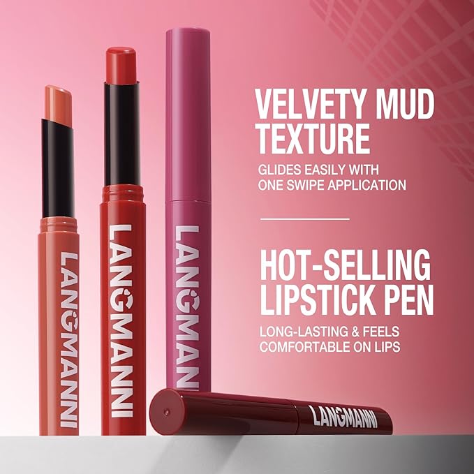 Jolilab 12Pcs Velvet Matte Lipstick Nude Matte Soft Dark Color Stick High Pigmented Long-Lasting Waterproof Lip Stick Lip Balm Beauty Cosmetics Gift for Girls and Women(01#-12#)