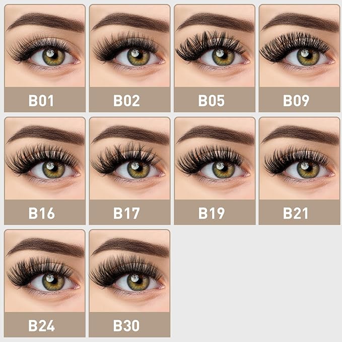 DIY Lash Extension Kit B01 Lash Cluster DIY Eyelash Extension Kit Individual Lashes Eyelash Clusters with Eyelash Glue Remover Lash Applicators for DIY Eyelashes Extensions (Kit,B01)