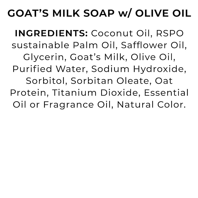 The Grecian Soap Company Goat Milk & Olive Oil Bar 3-Pack – Egyptian Musk, Natural Moisturizing Bars, Made in USA