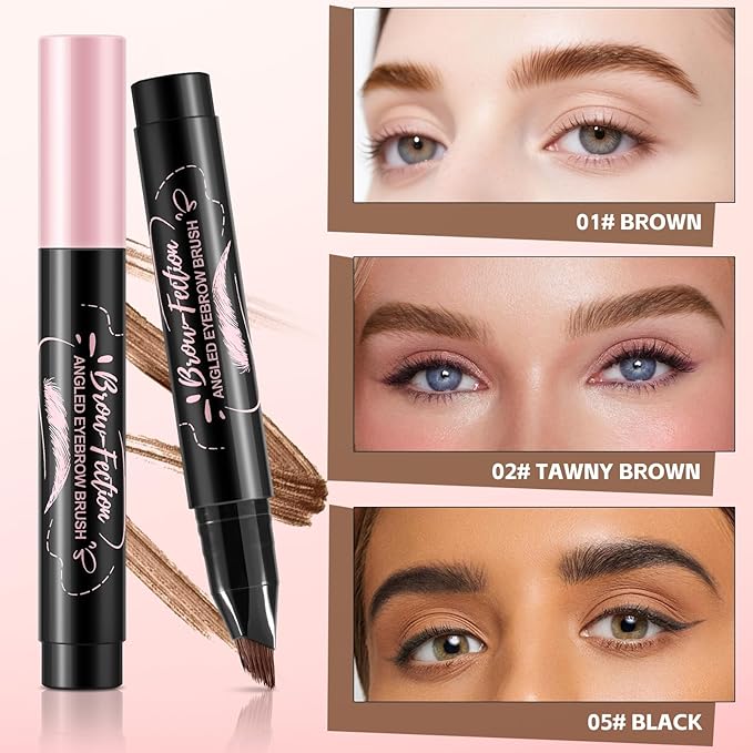 Boobeen Microblading Eyebrow Pen - Waterproof Brow Fection Pen with Angled Brush, Eyebrow Pencils for Women, Quick Drying & Long-Lasting Brow Pencil with Hair Like Strokes