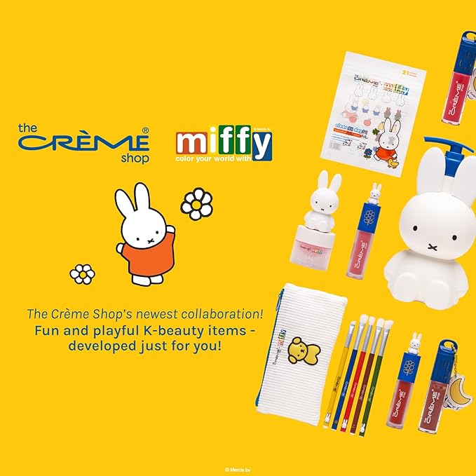 The Crème Shop x Miffy Perfect Travel Makeup Bag, Cute Zipper Pouch, Spacious, Durable, Lightweight Cosmetic Organizer, Official Miffy Design, With Hang Tag & Printed Label