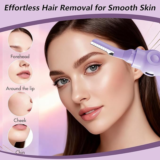 2-in-1 Multifunctional Heated Eyelash Curler & Eyebrow Trimmer for Women, Fast Heated Rechargeable Electric Eyelash Curler with 3 Heat Settings, 24H Long Lasting, Ideal Makeup Tool Gift