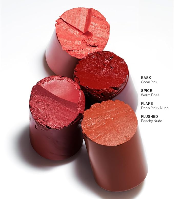MAKE Beauty Heat Stroke Cream Blush Stick for Cheeks with Natural Hydrating Dewy Finish. Creamy Gel Blush Balm - Shade Flare, Warm Rose Cheek Tint