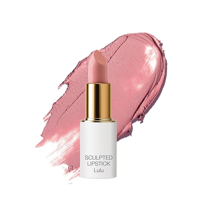 Ogee Full Bloom Sculpted Lipstick (Lulu - White Pink) - Long Lasting Organic Lipstick with Jojoba Oil & Micro Hyaluronic Acid - 70% Organic Ingredients & Made in USA