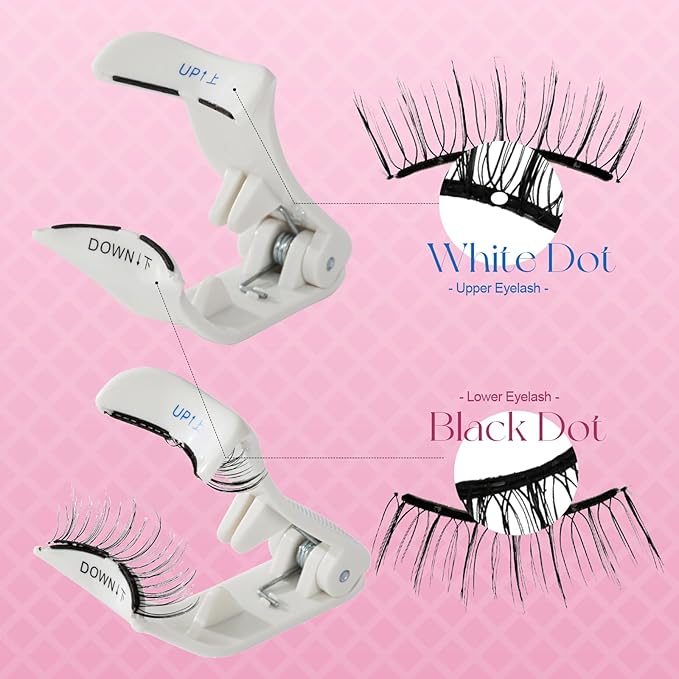 Soft Reusable Magnetic Eyelashes with Applicator, Natural False Lash Clusters, Wispy Lashes No Glue Needed, Easy to Wear and Remove