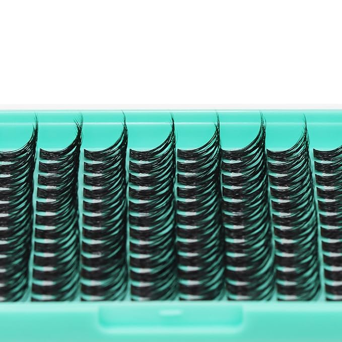 Bodermincer Lash Clusters D Curl Black/Brown/Colored Lashes 10-12-14/12-14-16/16-18-20mm Mixed Lash Clusters Kit For Beginner (Y03# 14-16-18mm Mixed)