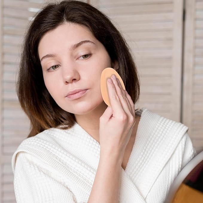 5 PCS Flat Makeup Sponges for Foundation, Smooth Foundation Sponge, Beige Cushion Foundation Puff, Beauty Blender Make Up Sponges for Professional Makeup