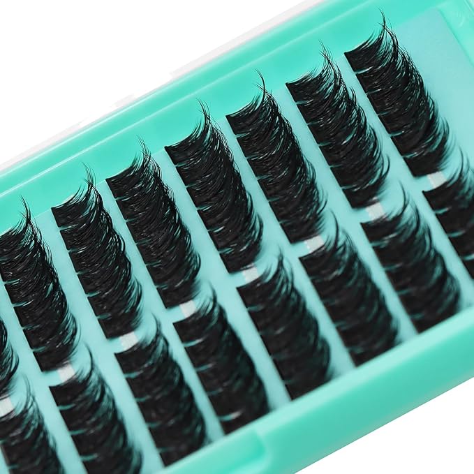 Bodermincer Lash Clusters D Curl Black/Brown/Colored Lashes 10-12-14/12-14-16/16-18-20mm Mixed Lash Clusters Kit For Beginner (Y09# 14-16-18mm Mixed)