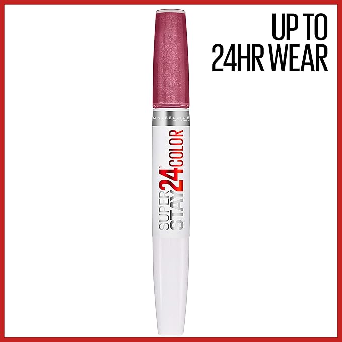 Maybelline Super Stay 24, 2-Step Liquid Lipstick Makeup, Long Lasting Highly Pigmented Color with Moisturizing Balm, Frozen Rose, Mauve Pink, 1 Count