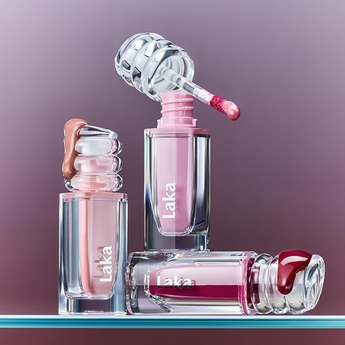 Laka Maxi Glayer Tint 3.8g/0.13oz., Glass Layer of Gloss, Ultra Glow & Vivid Layerable Pigments, High Shine Lip Oil, K-Beauty (#606 Meaning)