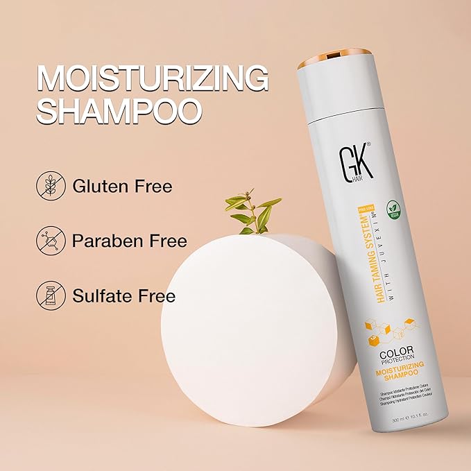 GK HAIR Vegan Moisture Repair Shampoo | shampoo for color treated hair | Color safe Sulfate-Free Formula for a Smooth Hair Care Routine | 10.1 fl oz