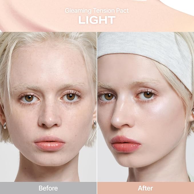 2aN Gleaming Tension Cushion Foundation Pact 0.45 oz, Korean Cushion Foundation Makeup, Lightweight & Buildable Coverage with Ceramides and Centella Asiatica (#17 Pure Ivory, 0.45 oz)