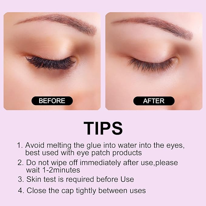 Cluster Lash Glue Remover Quick-Dissolving False Eyelash Remover for Easy Removing Lash Bond and Seal Safe Formula Lash Extension Clusters Remover 5ml Cluster Eyelash Extensions Remover