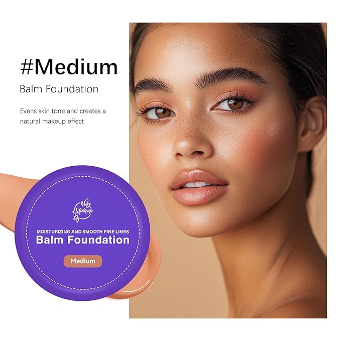 Balm Foundation | Age-Defying Hydrating Cushion Foundation for Mature Skin, Medium Buildable Coverage & Satin Glow Finish Makeup, Blurs Fine Lines, Smooths Texture (medium)