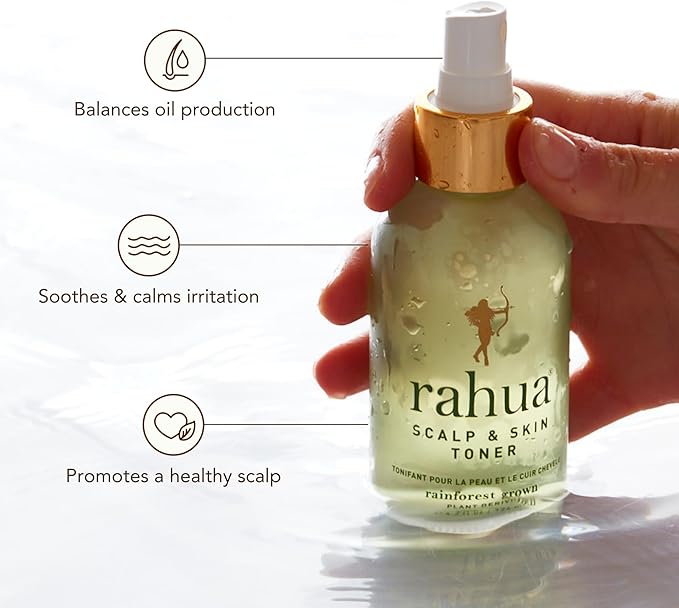 Rahua Scalp & Skin Toner, Vegan Botanical Mist for Balanced Scalp & Clear Complexion, with Witch Hazel, Organic Aloe Vera & Guayusa Antioxidants, Cleaner Beauty for All Hair & Skin Types, 4.2 Fl Oz