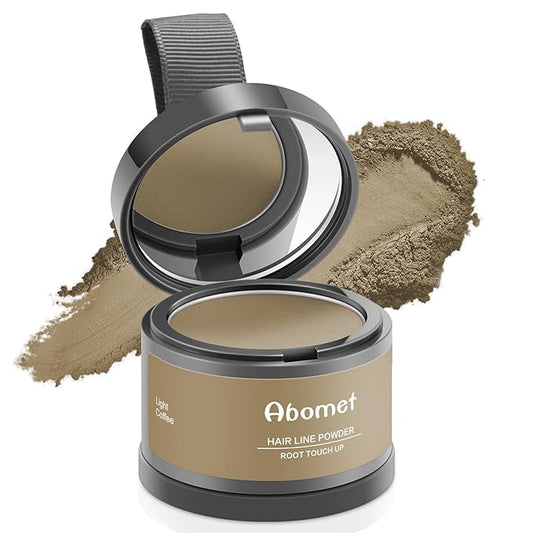 Root Touch Up Hair Fibers (Light Coffee) - Touch Up Gray Coverage Hairline Powder, Conceal Hair Loss and Thinning For Women Men