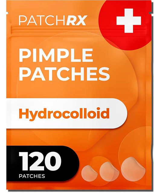 Acne Patches (120 Count) with Tea Tree Oil, Hydrocolloid Pimple Patches for Face - Zit Patch Acne Dots - Cystic Acne Patches Treatment - Pimple Patch with 3 Size Acne Stickers