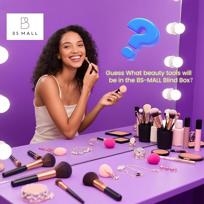 BS-MALL Makeup Brushes Makeup Tools Beauty Box Blind Box–Such as Makeup Brushes Bag Makeup Sponge Set Professional Brushes and Soon Discover Exciting Beauty Tools with Every Unboxing Experience (S)