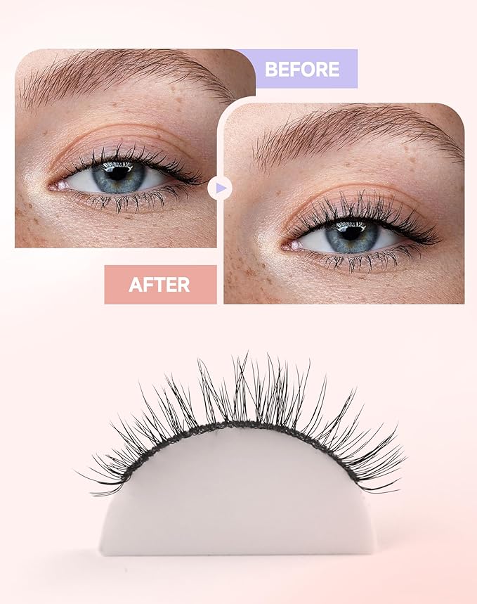 Natural Lashes Natural Eyelashes Natural Look Wispy Lashes Mink Lashes False Eyelashes Fake Eyelashes C Curl Lashes Strip Lashes Bright-02