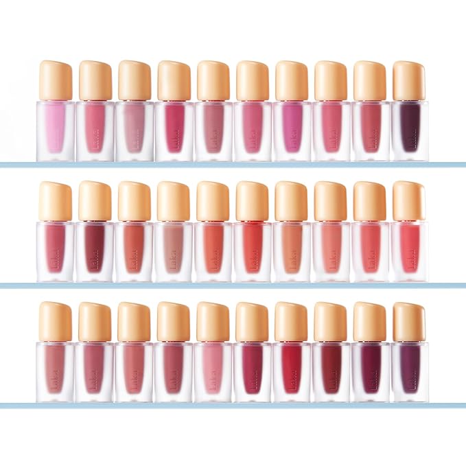 Laka Fruity Glam Lip Tint Mini, Glowing Lip Stain with Wide Color Spectrum, Hydrating & Lightweight Texture, Long-Lasting Bold Stain, Non-Sticky, Vegan, K-Beauty (#110 Soda)