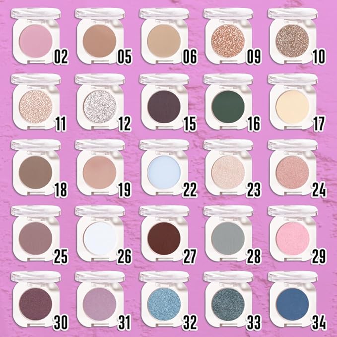 Violet Purple Single Matte Eyeshadow Makeup, Neutral Powde Eye Shadow for Older Women, Purple Violet Matte Singles Eyeshadow Palette Pigmented Waterproof, Girls Monochrome Vegan Eyeshadows Gift