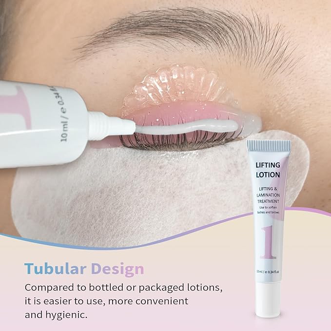 Lash Lift and Brow Lamination Kit, 2-in-1 Eyelash & Eyebrow Perm Set with Glue Balm, 4-6 Weeks Curl, Easy Application for Beginner and Salon