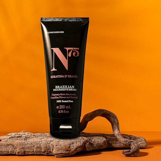 N75 Keratin Hair Smoothing Treatment - Formaldehyde-Free Brazilian Straightening - Deep Repair & Shine - Long-Lasting Frizz Control for Damaged Colored or All Hair Types