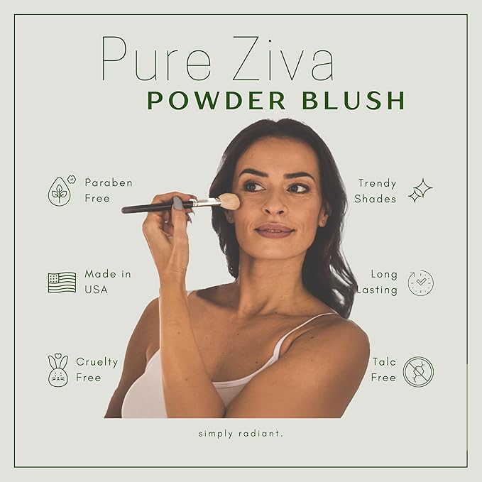 Grenadine Orange Coral Summer Red Blush Pressed Cheek Color Powder, Talc & Paraben Free, 4 Grams, No Animal Testing & Cruelty Free