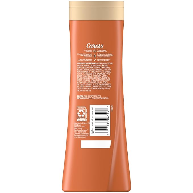 Caress Body Wash Mango & Almond Oil For Smooth And Rejuvenated Skin Body Soap 20 fl oz, Pack of 4
