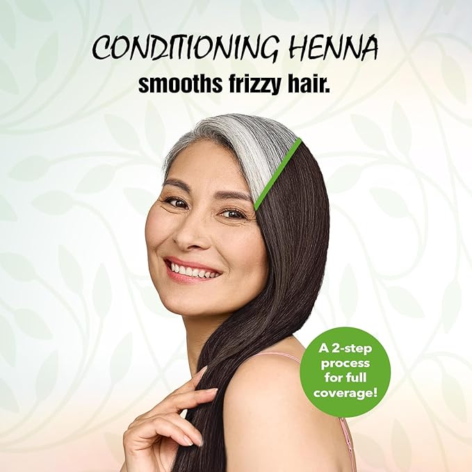 Light Mountain Henna Hair Color & Conditioner, Color the Gray - Light Brown Hair Dye for Men/Women, 2-Step Chemical-Free, Semi-Permanent Hair Color for White, Gray, and Blonde Hair, 7 Oz (Pack of 2)
