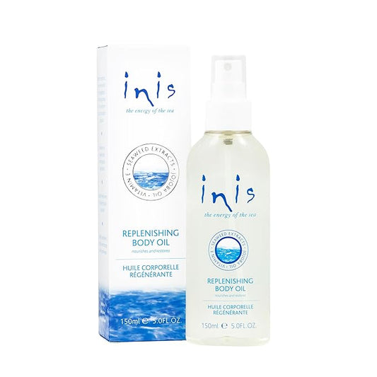 Inis the Energy of the Sea Replenishing Body Oil - Fast Absorbing Moisturizing Spray - Made with Hydrating Jojoba Oil for Dry Skin - Enriched with Seaweed Extracts & Vitamin E – 5 Fl Oz