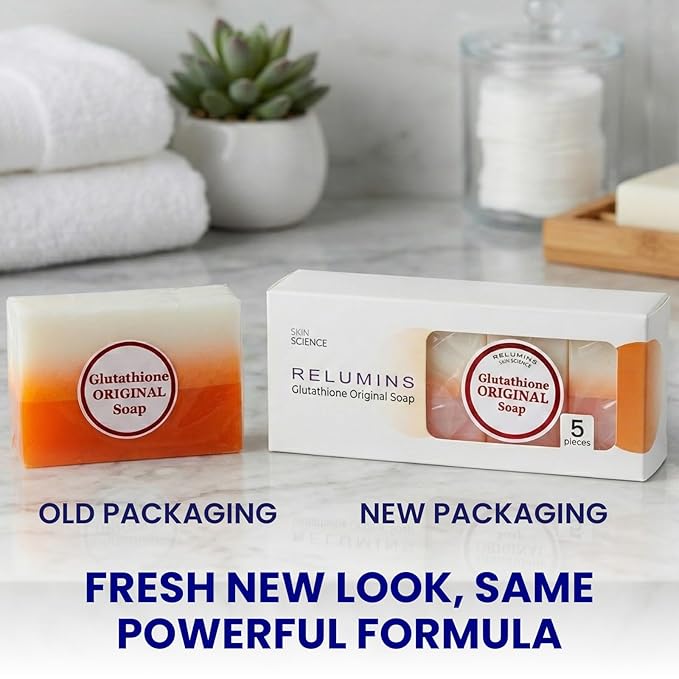 Glutathione Soap Bars – Holidays Deep Cleansing & Hydrating Soap for Smooth, Refreshed Skin – Gentle Exfoliating Formula for Face & Body – 5 x 150g Bars