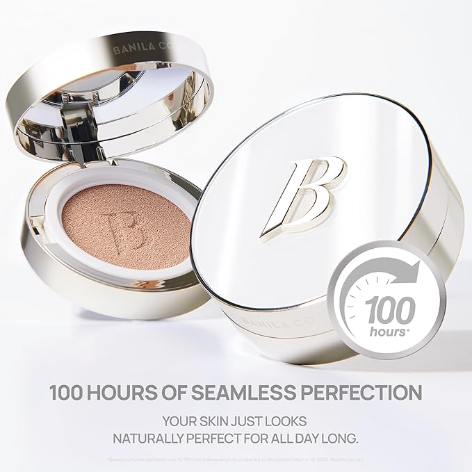 BANILA CO Covericious Ultimate Cover Cushion | Up to 100HR Long-Wear Foundation | 20 Shades for All Skin Tones | Matte & Lightweight Finish | Korean Cushion Foundation (14g / 0.49 oz), 40C COCOA
