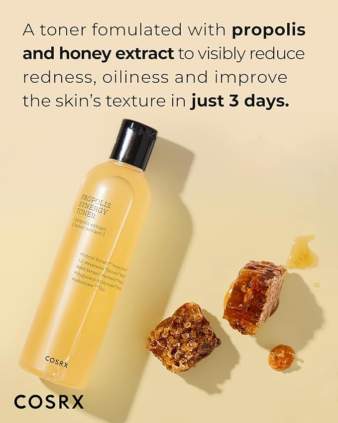 COSRX Full Fit Propolis Synergy Toner, 280ml / 9.46 fl.oz | Instant Moisture Boosting Toner, Propolis 72.6% Honey 10.7% Panthenol, Korean Skin Care, Stocking Stuffers, Holiday Gifts, Gifts for Women