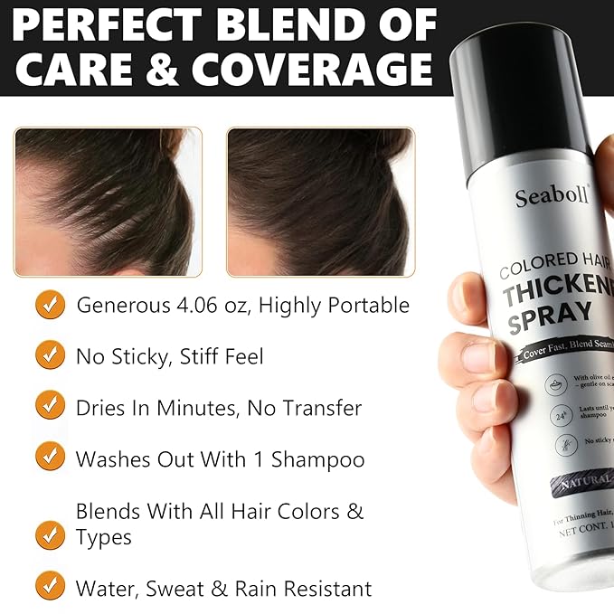 Root Touch Up Hair Color Spray – 4oz, Sweat-Resistant & Natural, Instant Gray Hair Cover Up, Temporary Root Concealer Spray for Roots, Hairline & Scalp– Medium Brown – Women & Men
